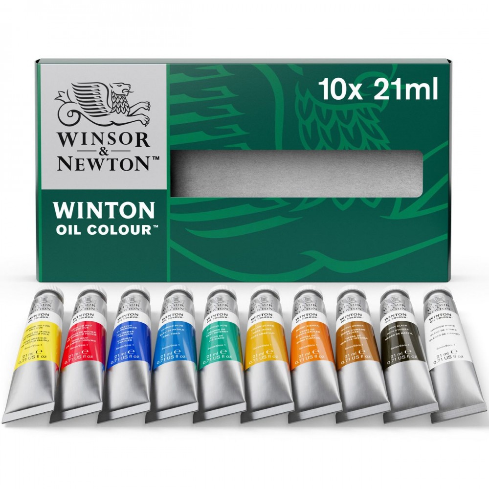 Estojo Tinta Óleo Winton 21ml 10 Cores Winsor & Newton