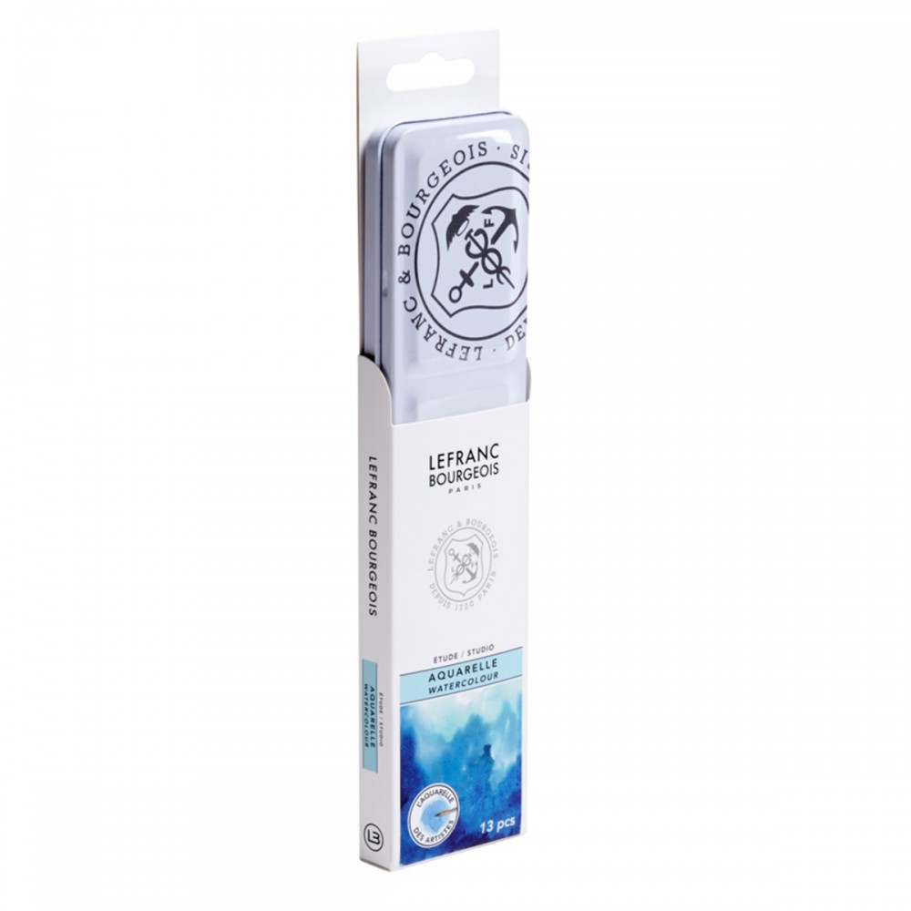 Aquarela Lefranc & Bourgeois 12 Cores Pastilha