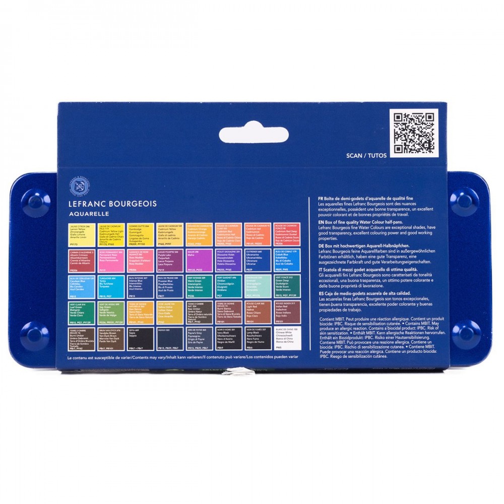 Aquarela Lefranc Bourgeois 40 Cores