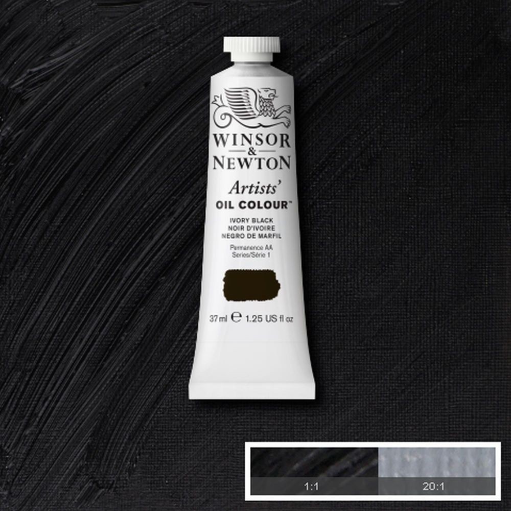 Tinta Óleo Winsor & Newton Artist 37ml S1 Ivory Black