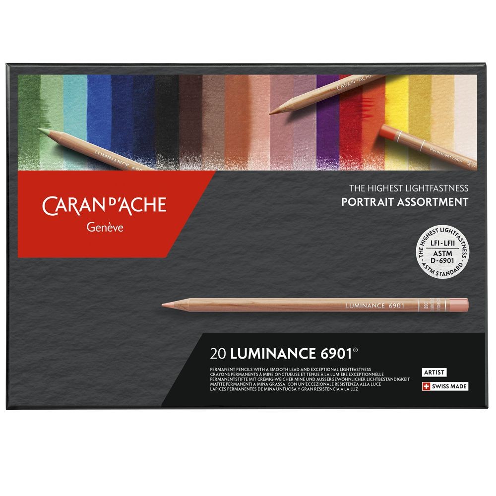 Lápis de Cor Caran d'Ache Luminance Portrait 20 Cores