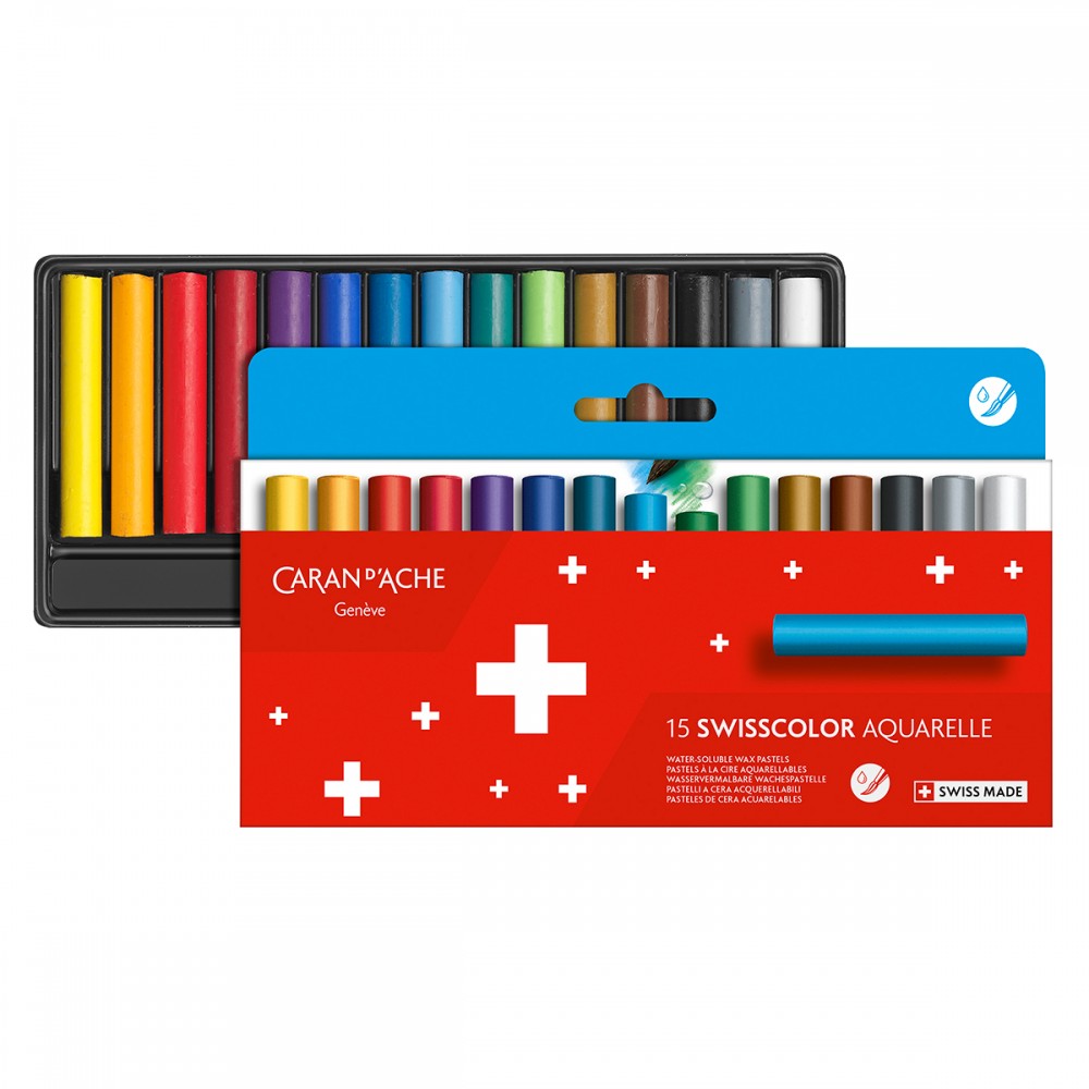 Wax Pastels Swisscolor Caran d’Ache Aquarelle 15 Cores
