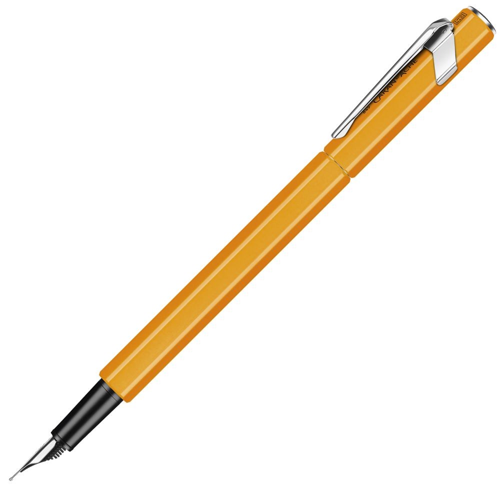 Caneta Tinteiro Caran d’Ache 849 Laranja Fluo Pena Média