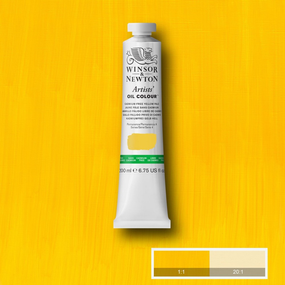 Tinta Óleo Winsor & Newton Artist 200ml S4 Cadmium Yellow Pale