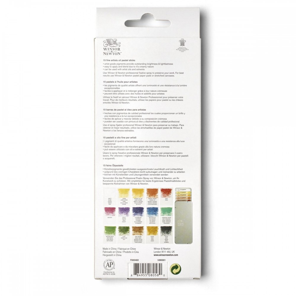 Pastel Oleoso Winsor & Newton 15 cores