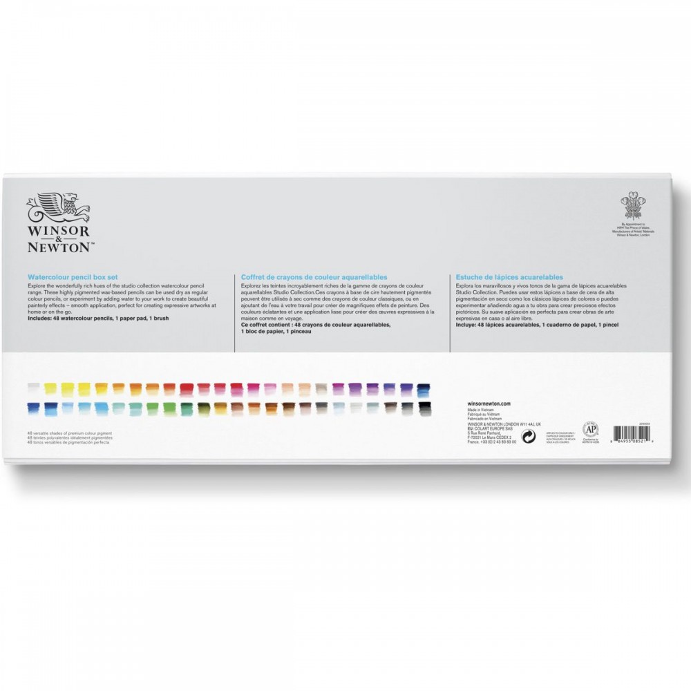 Estojo Lápis Aquarela Winsor & Newton Studio Collection 50pcs