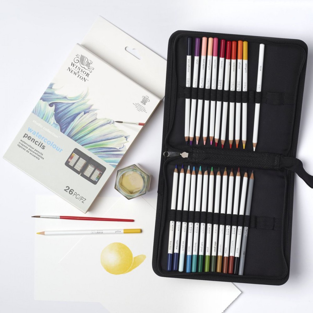 Estojo Lápis Aquarela Winsor & Newton Studio Collection 26pcs