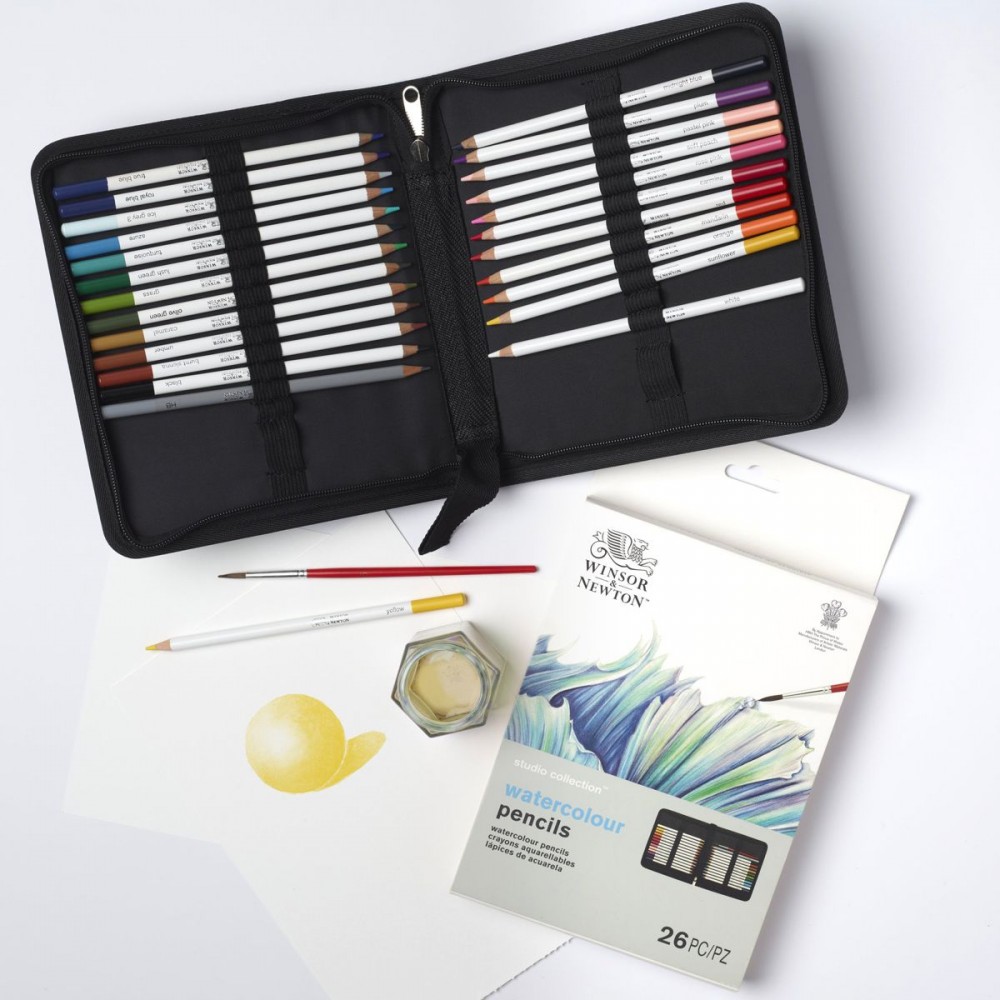 Estojo Lápis Aquarela Winsor & Newton Studio Collection 26pcs