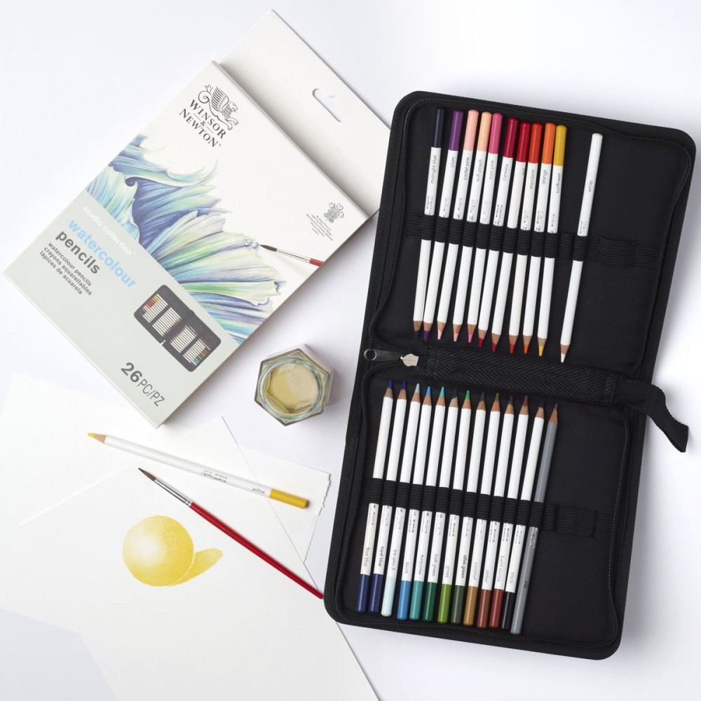 Estojo Lápis Aquarela Winsor & Newton Studio Collection 26pcs