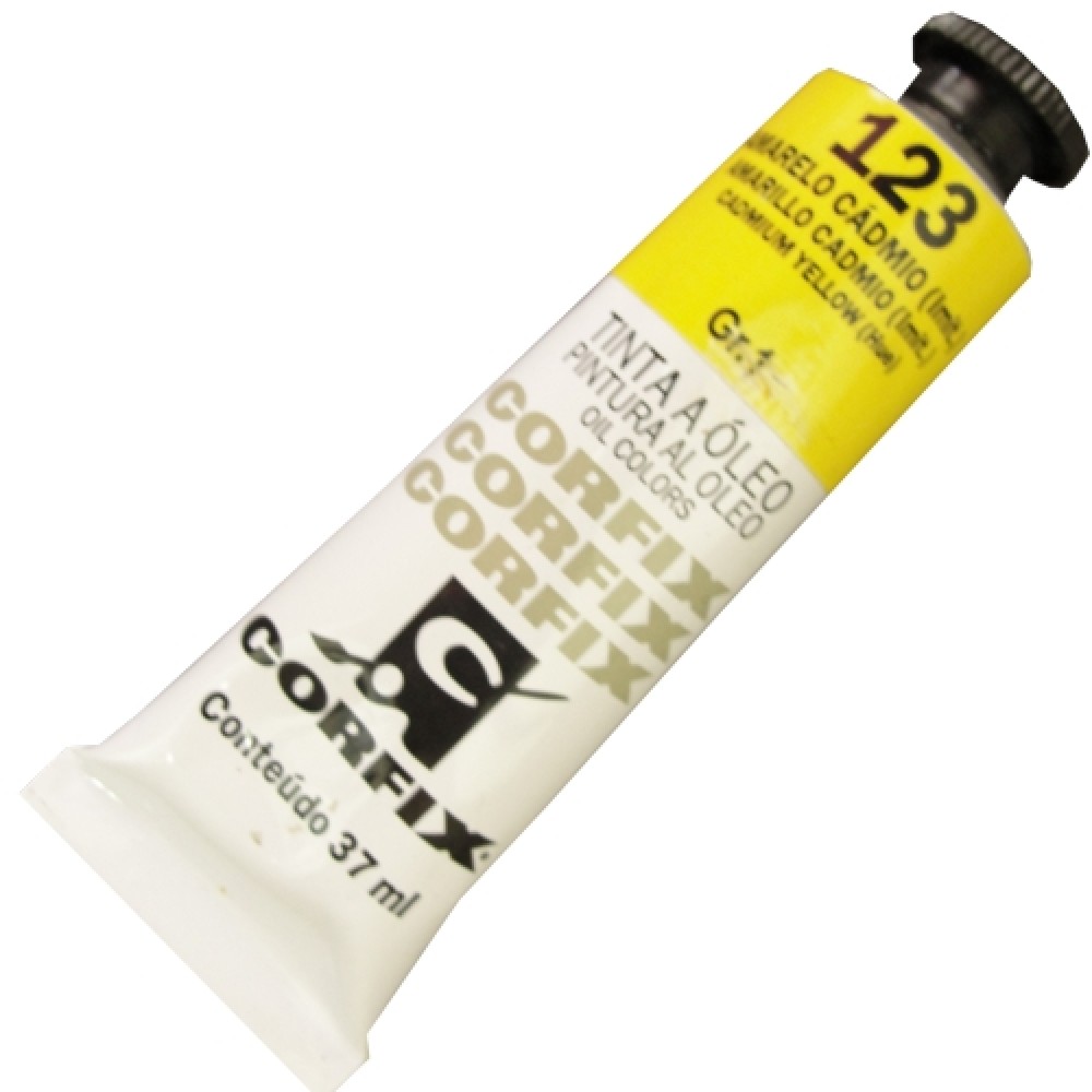 Tinta a Óleo Corfix 37ml 123 Amarelo Cádmio G1