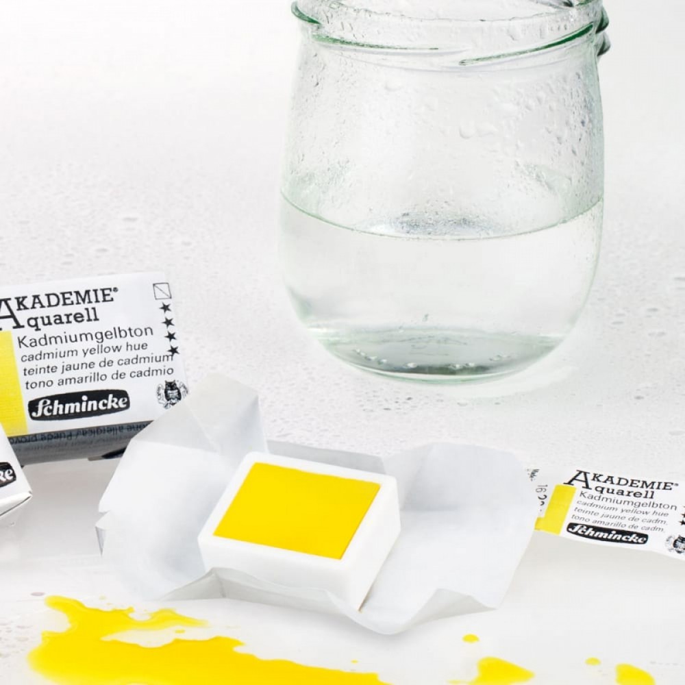 Estojo Tinta Aquarela Pastilha Schmincke Akademie 12 Cores