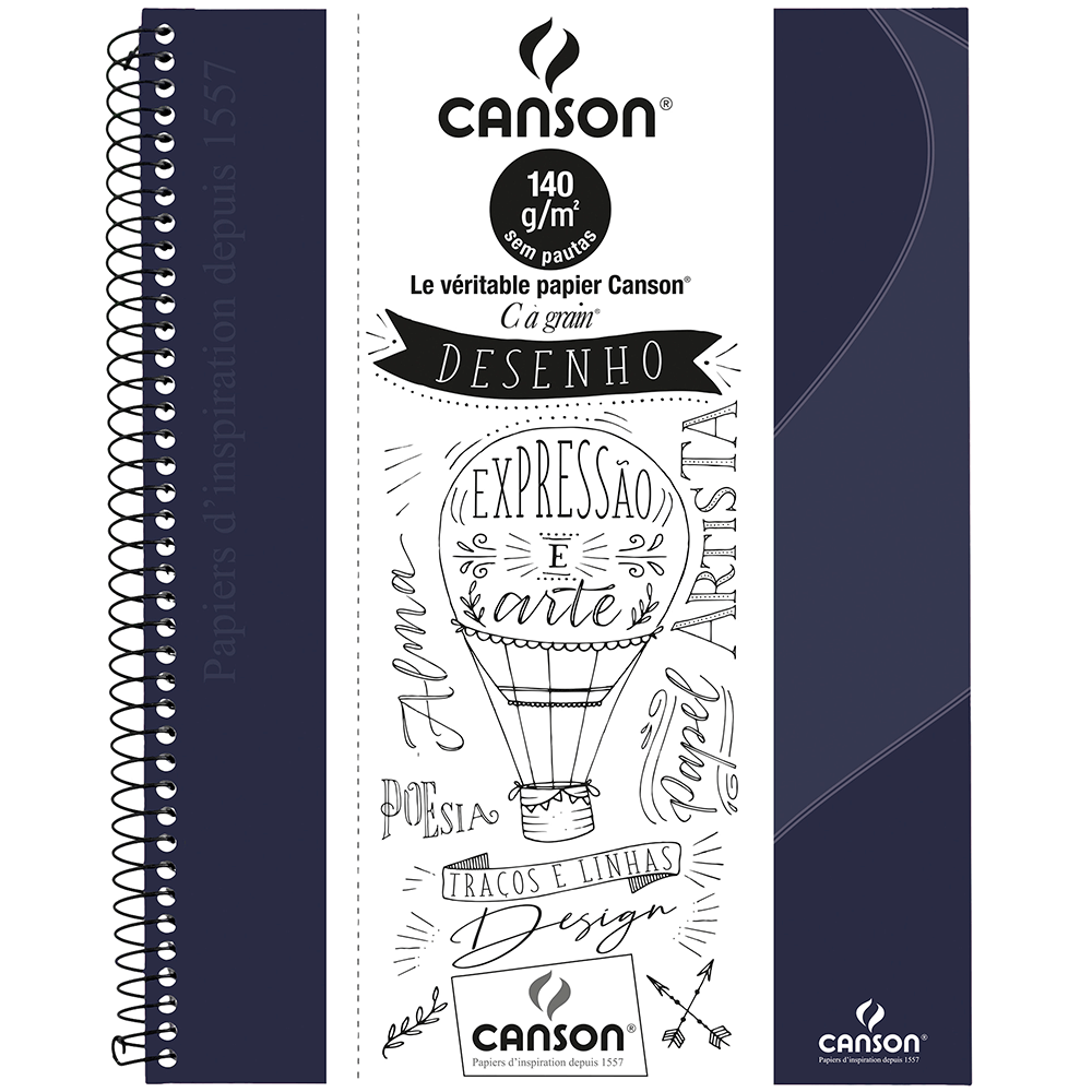 Caderno Para Desenho Canson A4 40 Folhas - Azul