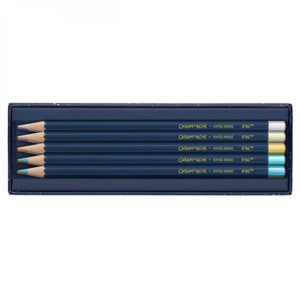 Estojo Lápis Caran D’Ache Edição Cosmic C/10 Metálicos