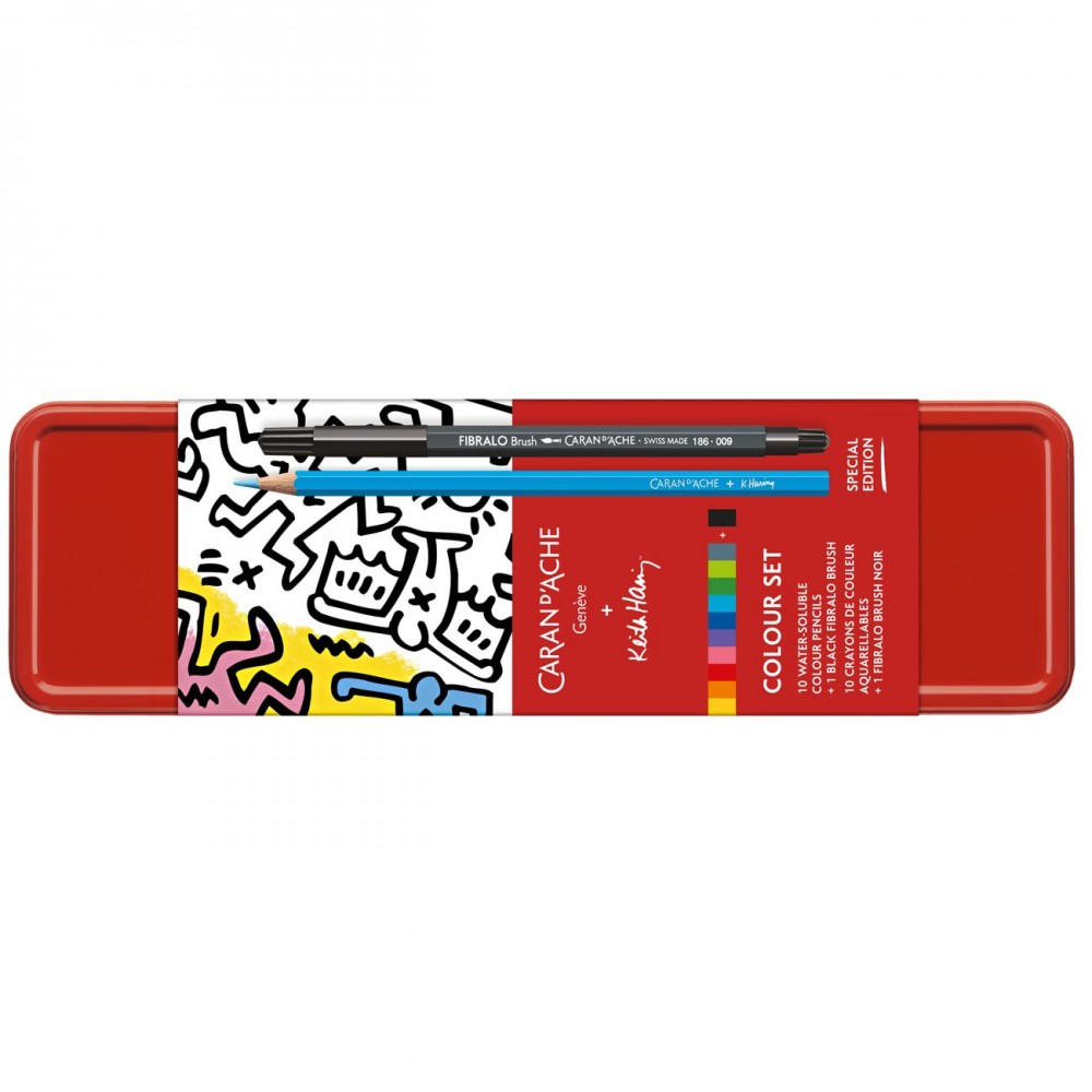 Estojo Lápis Aquarela Caran D’Ache Keith Haring
