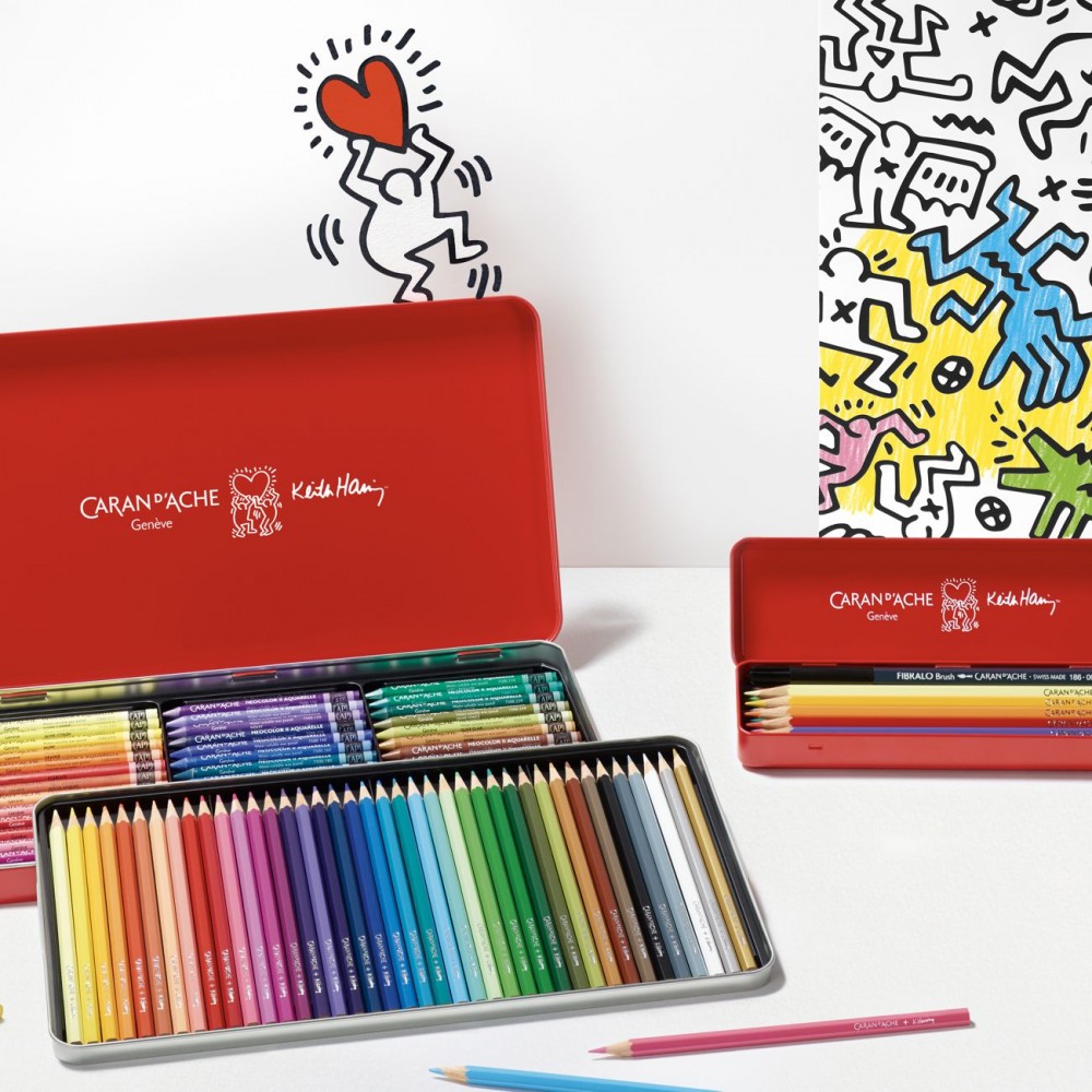 Estojo Mixed Media Aquarela Caran D’Ache Keith Haring