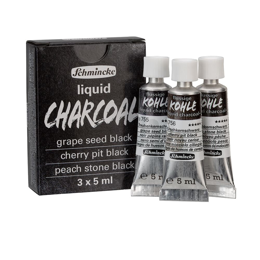 Carvão Líquido Kohle Schmincke 3 Nuances 5ml