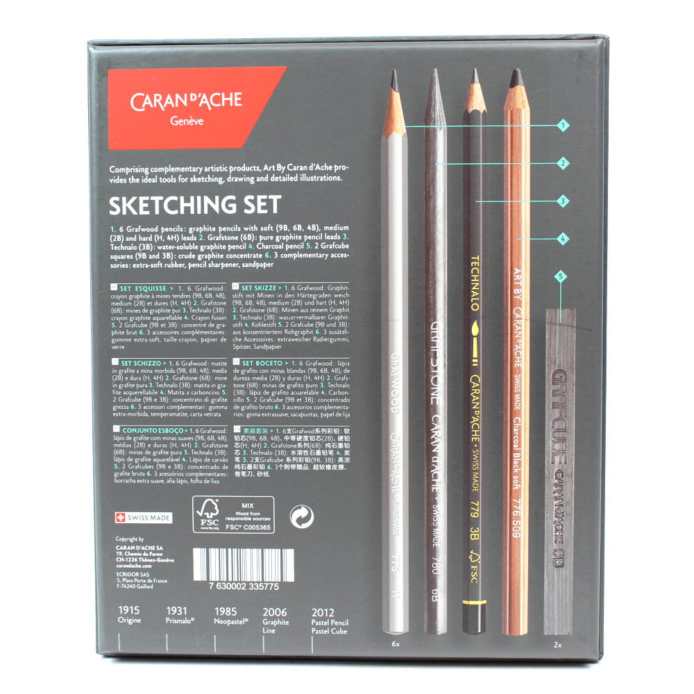 Estojo Sketching Caran D’Ache 14 Peças