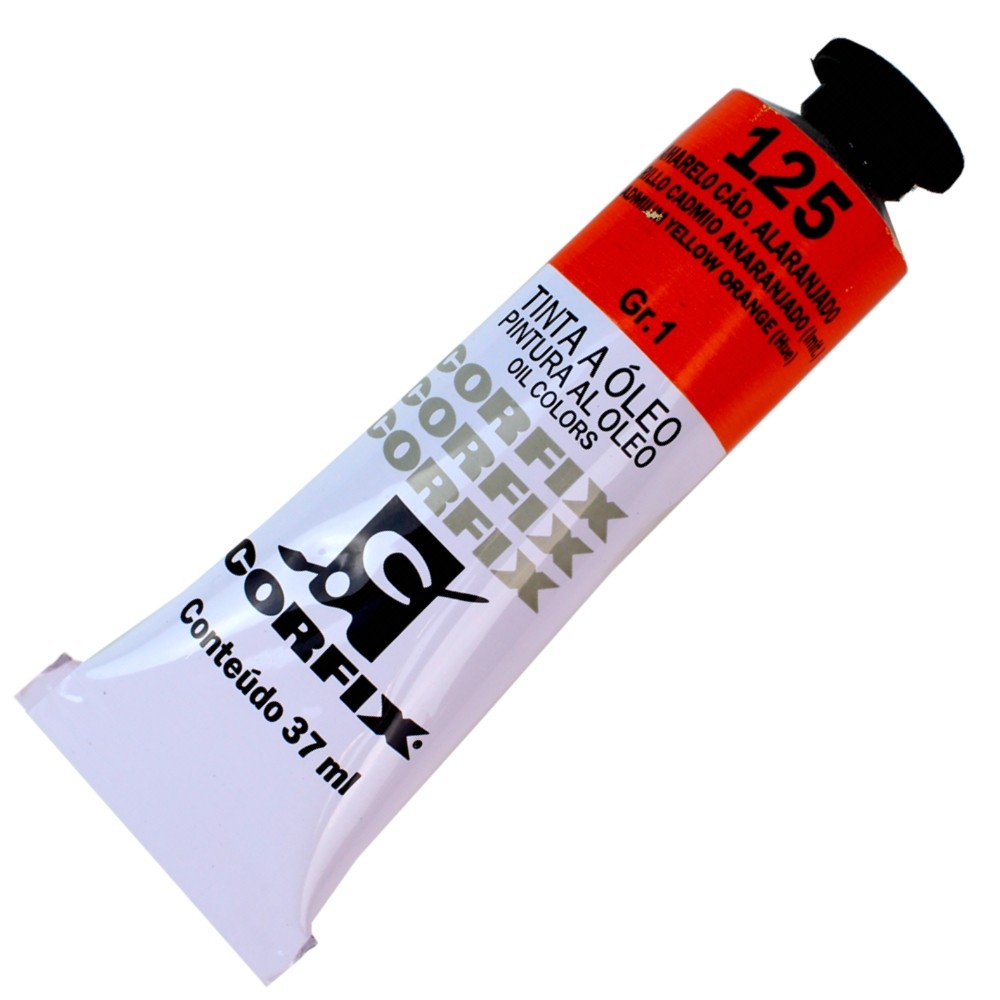 Tinta a Óleo Corfix 37ml 125 Amarelo Cád. Alaranjado G1