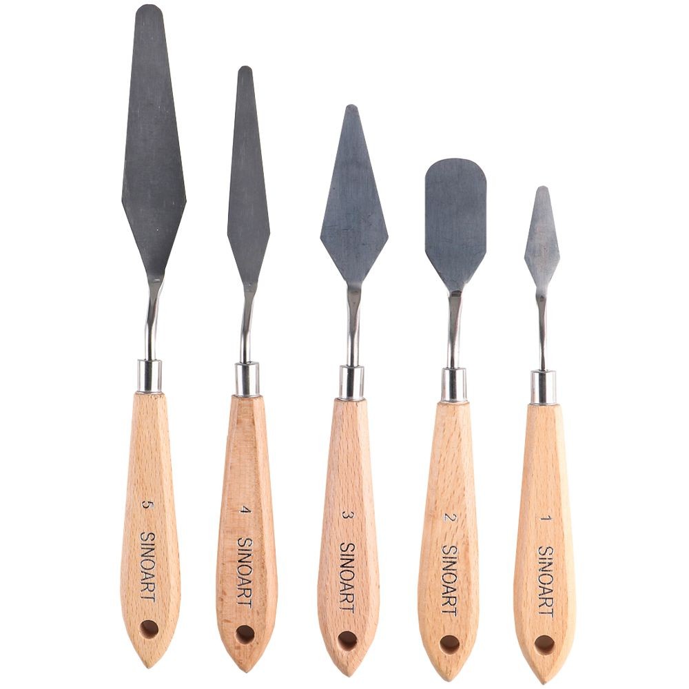 Kit Espátula Para Pintura em Tela Sinoart C/5