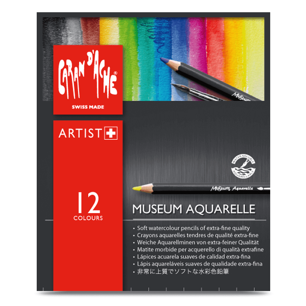 Lápis Aquarelável Museum 12 Cores Caran D’Ache