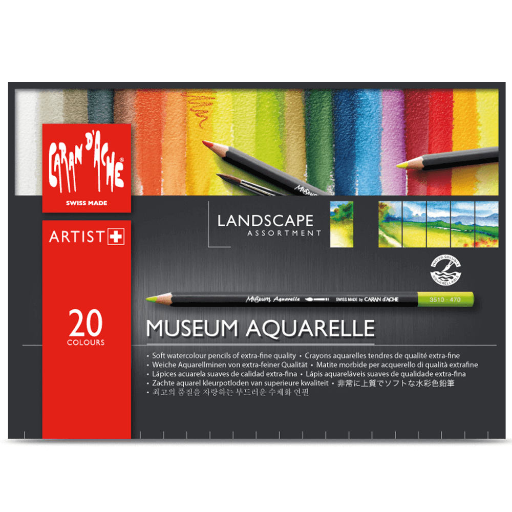 Lápis Aquarelável Museum 20 Cores Paisagem Caran D’Ache