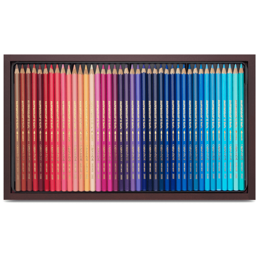 Lápis Aquarelável Supracolor Caran d'Ache 120 cores Estojo Madeira