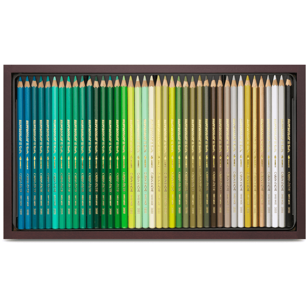 Lápis Aquarelável Supracolor Caran d'Ache 120 cores Estojo Madeira