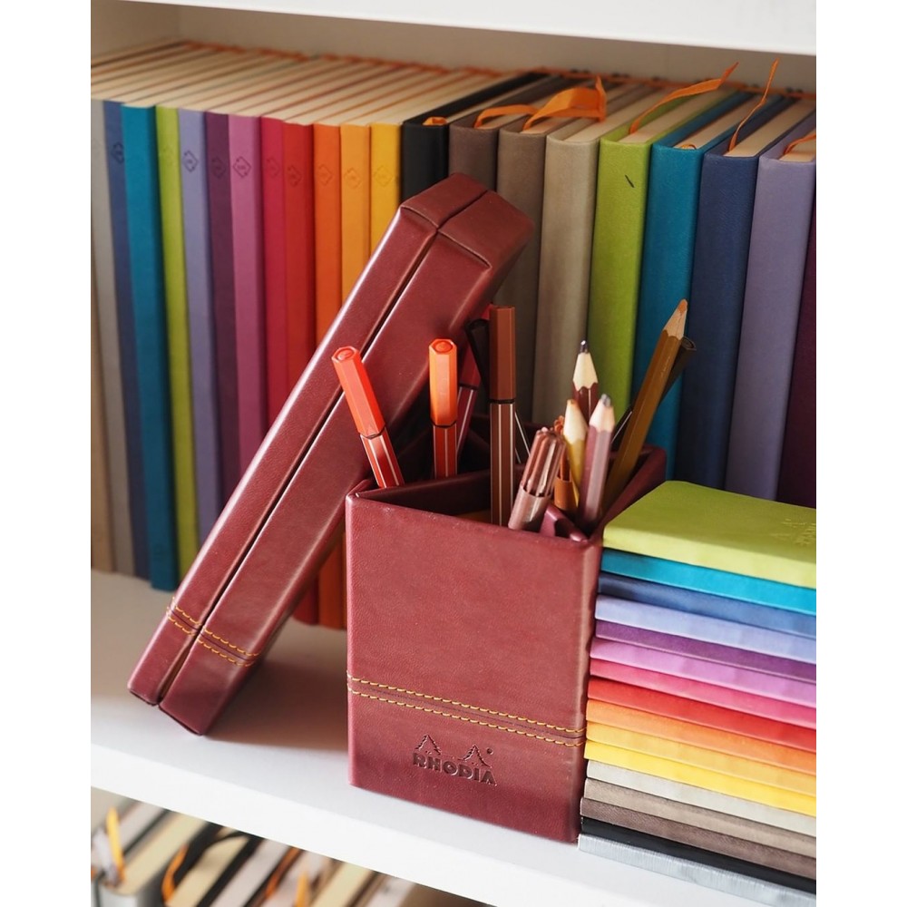 Estojo Rhodia Box cor Burgundy