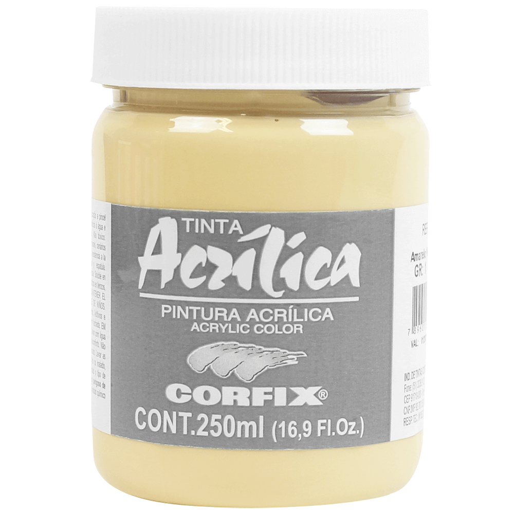 Tinta Acrílica Corfix 250ml 47 Amarelo Nápoles G1 