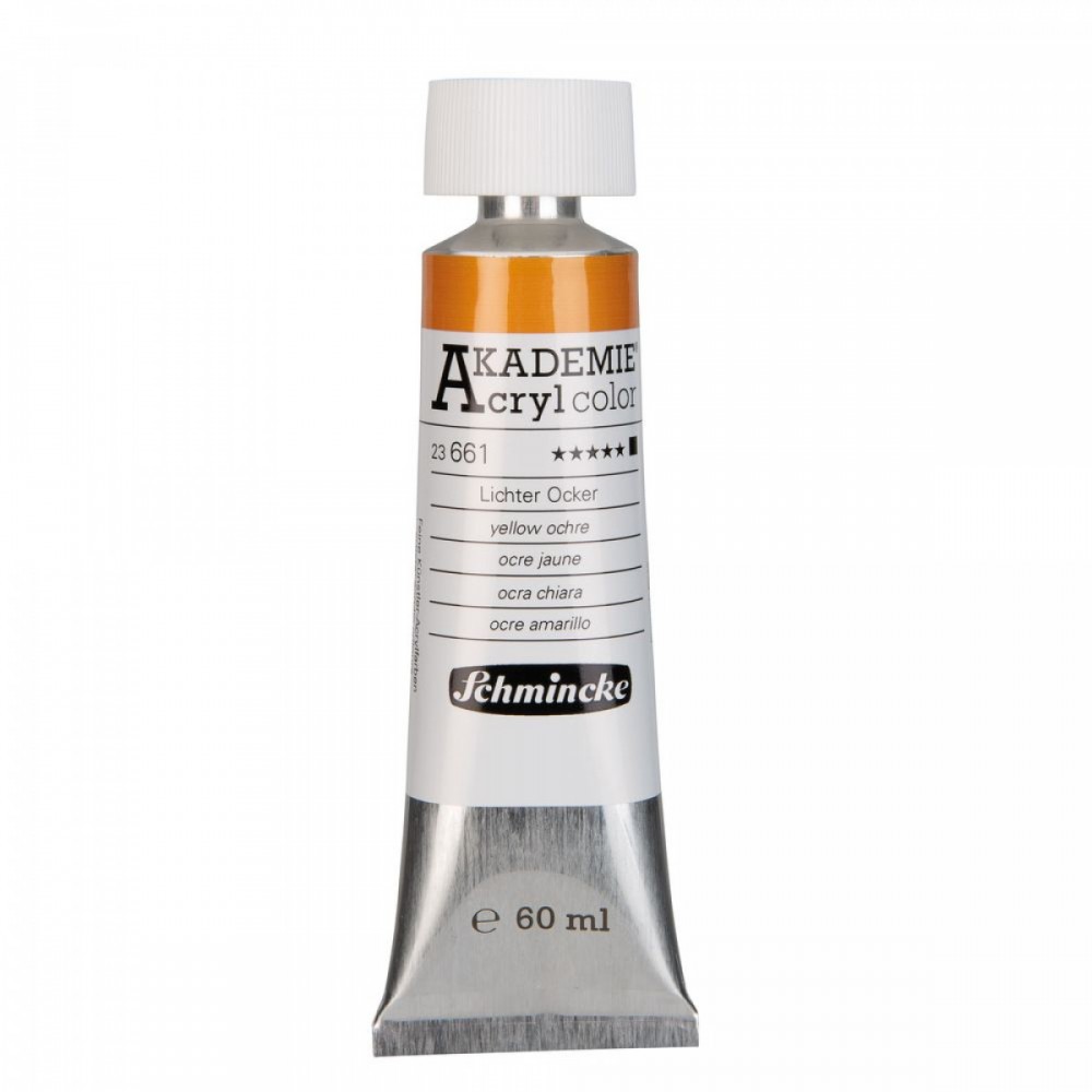 Tinta Acrílica Akademie Schmincke 60ml 23661 Yellow Ochre
