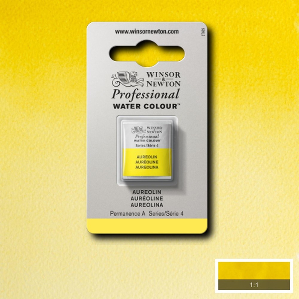 Tinta Aquarela Winsor & Newton Profissional Pastilha S4 016 Aureolin