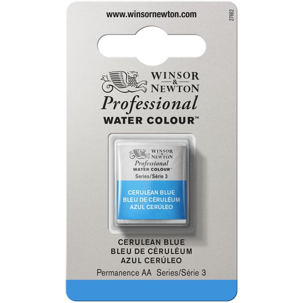 Tinta Aquarela Winsor & Newton Profissional Pastilha S3 137 Cerulean Blue