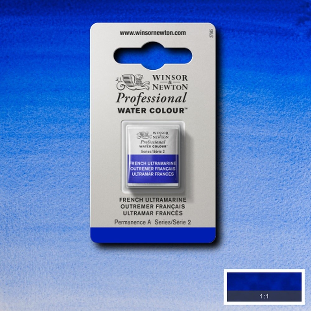 Tinta Aquarela Winsor & Newton Profissional Pastilha S2 263 French Ultramarine