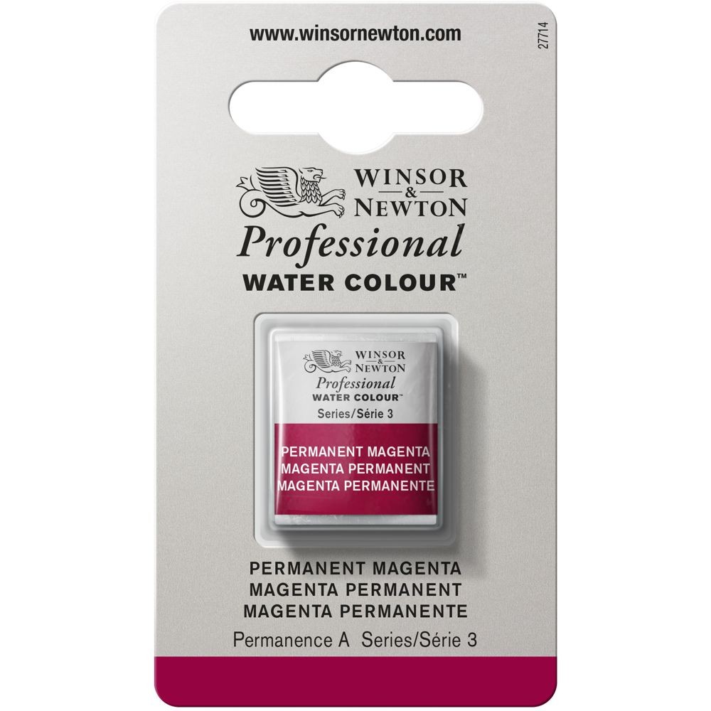 Tinta Aquarela Winsor & Newton Profissional Pastilha S3 489 Permanent Magenta