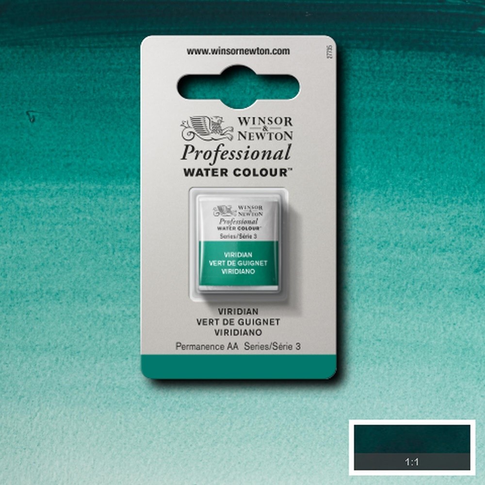 Tinta Aquarela Winsor & Newton Profissional Pastilha S3 692 Viridian