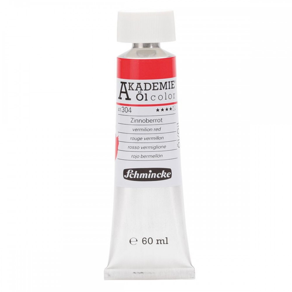 Tinta Óleo Akademie Schmincke 60ml 41304 Vermilion Red