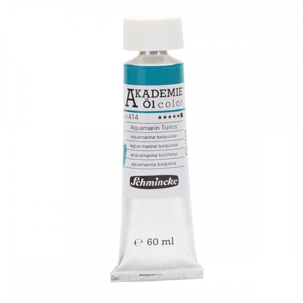 Tinta Óleo Akademie Schmincke 60ml 41414 Aquamarine Turquoise 
