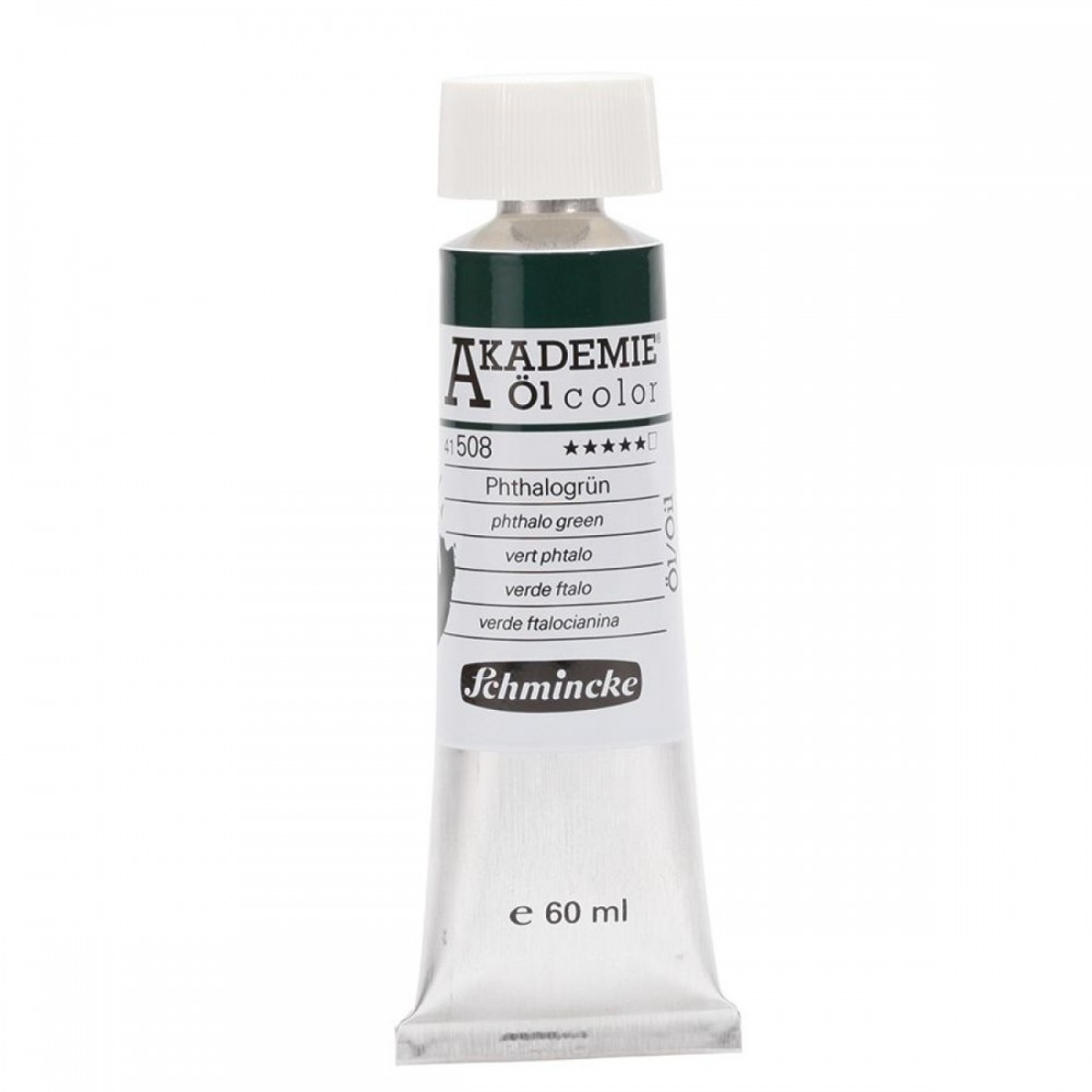 Tinta Óleo Akademie Schmincke 60ml 41508 Phthalo Green 