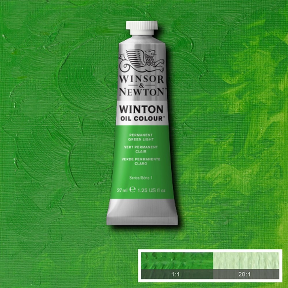 Tinta Óleo Winsor & Newton Winton 37ml  483 Permanent Green Light 