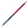 Lápis de Cor ponta dupla Pelikan, com duas cores diferentes em cada uma das pontas, uma ponta na cor Vermelha e outra na cor Azul.